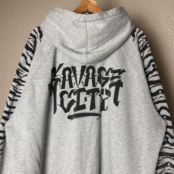LRG Lifted Research Group Savage City Y2K 3XL Zebra Print Hoodie - Picture 5 of 5